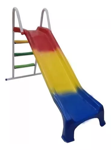 Tobogan Infantil 4 Escalones Fibra De Vidrio Multicolor - Genesio Hogar