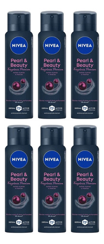 Desodorante Aero Nivea 150ml Fem Pearl Beauty Perolas - 6un