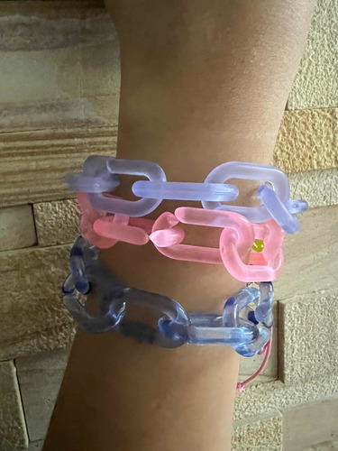 Pulsera De Cadena Acrílico Accesorios Bisuteria Brazalete 