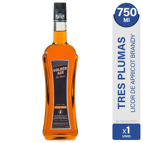 Licor Tres Plumas Golden Age Apricot Brandy - 01mercado