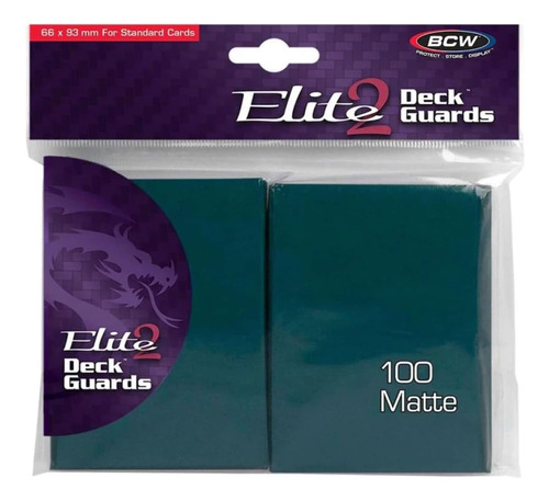 Elite 2 Matte Card Sleeves - Teal (100)