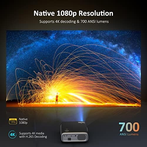 Proyector Nexigo Pj40 Con Wifi Y Bluetooth, 1080p Nativo, Co
