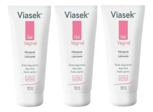 Combo X 3 Viasek Gel Lubricante Vaginal X 40 Ml