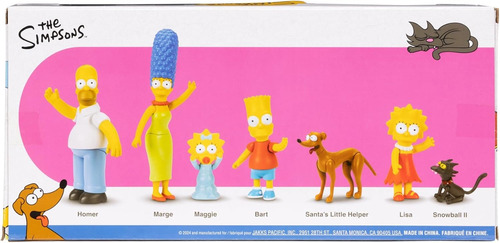 Set 7 Figuras Simpsons Bart Homero Lisa Marge Jakks Pacific