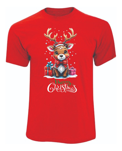 Camisetas Navidad Reno Venado Merry Christmas Hms 