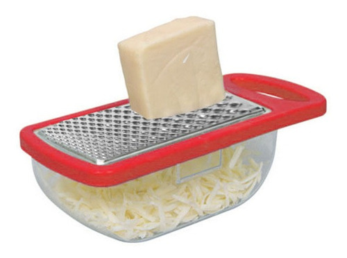 Rallador + Recipiente Verdura Queso Acero Inoxidable Cocina