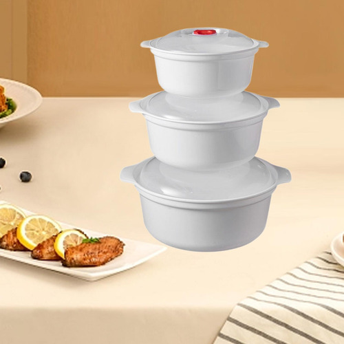 3 Piezas De Cuencos Para Microondas Con Tapas, Cuencos Para