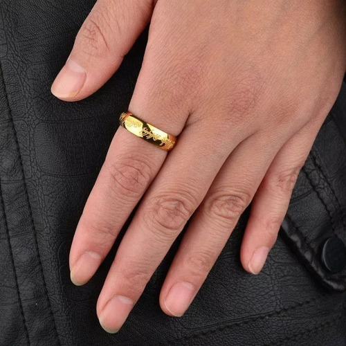 Par Alianças Senhor Dos Anéis Tungstênio Banhado Ouro Oferta