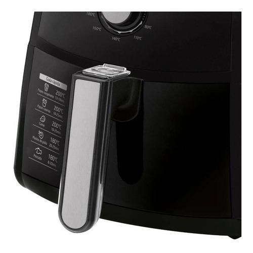 Imagen 4 de 6 de Freidora Electrica Midea Sin Aceite Af-m125bar1 2.5 Litros