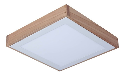 Plafon De Techo De Madera Con Placa Led 18w Cx