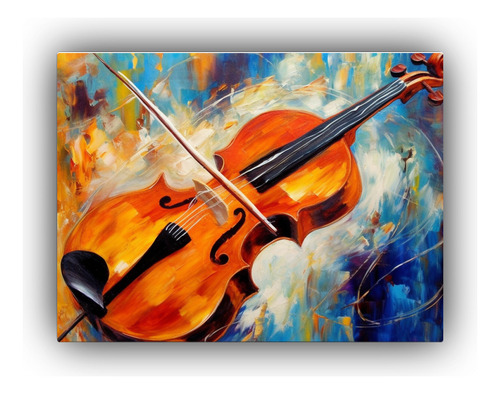 90x60cm Cuadro Mixto Equilibrio Visual Serenata Estelar