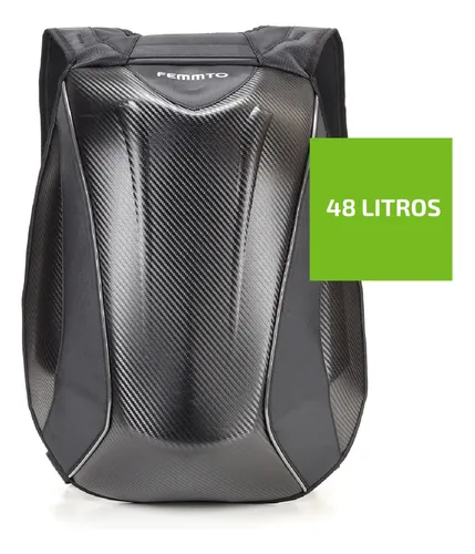 Bolso Moto Semirigida 48 Lts Mochila Porta Casco Impermeable