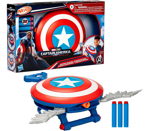 Marvel Capitán América - Nerf - Escudo Lanzadardos
