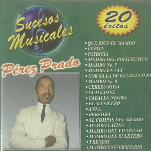 Cd Perez Prado Sucesos Musicales 20 Exitos