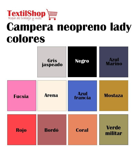 Campera De Neopreno Dama Azul Marino - Textilshop