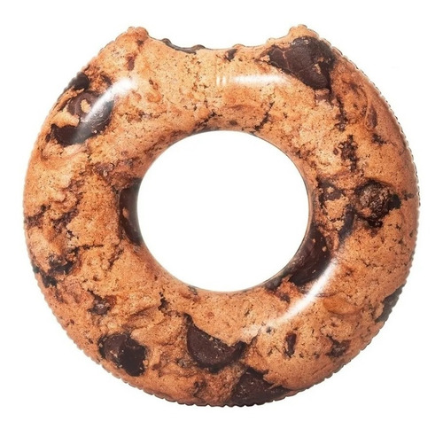 Imagen 2 de 8 de Salvavidas Colchoneta Inflable Gigante Dona Cookie Bestway