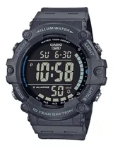 Comprar Reloj Pulsera Casio Youth Ae-1500 De Cuerpo Color Negro, Digital, Fondo Negro, Con Correa De Resina Color Gris-oscuro, Dial Gris, Minutero\u002Fsegundero Gris, Bisel Color Gris-oscuro, Luz Ámbar Y Hebilla 
