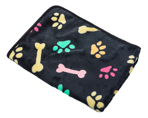 Cama Cálida Para Perros Gatos Con Estampado De Pata De Hueso