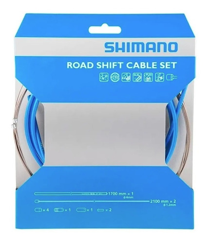 Cabo E Conduíte De Câmbio Bike Shimano Sp41 Road Azul