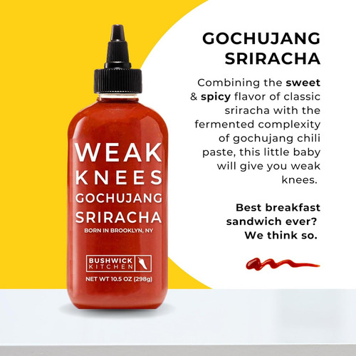 Weak Knees Gochujang Sriracha Salsa Picante, Salsa Sriracha