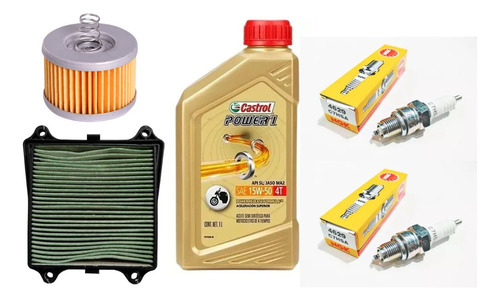 Kit Service Aceite Castrol + Bujias Rouser 160 Ns Bajaj Tala