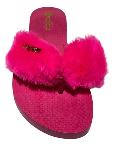 Chinelo Coloridos Rasteirinha Pelúcia