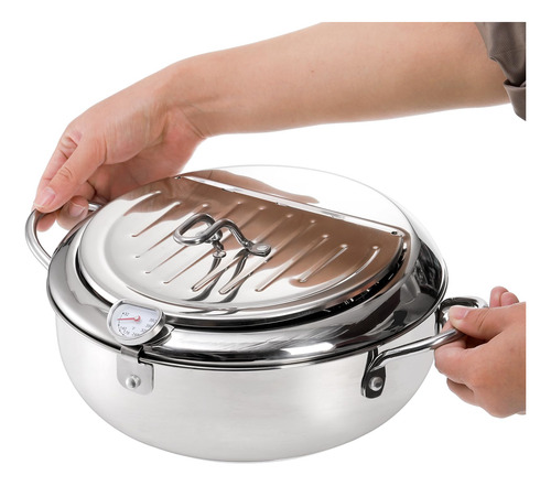 Olla For Freír Yopay De Acero Inoxidable 304, 3,2 L, For