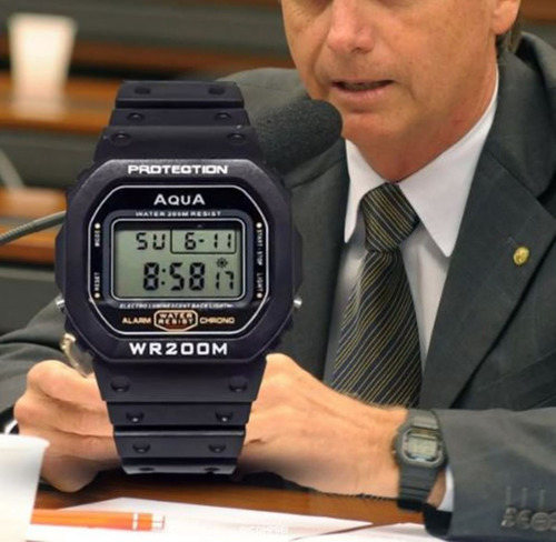 Relógio Bolsonaro Presidente Digital Prova D Agua