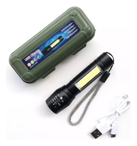 Lampara Recargable Lampara Tactica Linterna Luz Premium