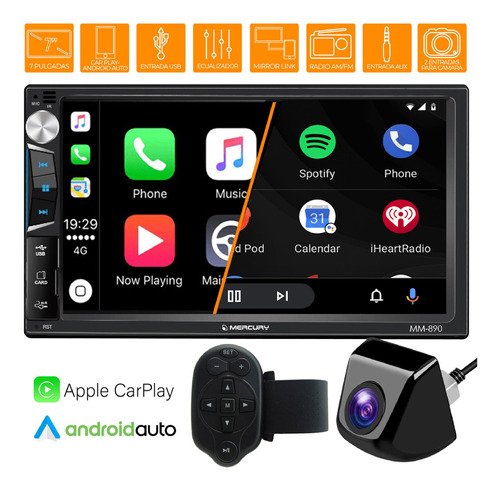 Estereo Pantalla Tactil 2 Din Gps Espejo + Camara + Control