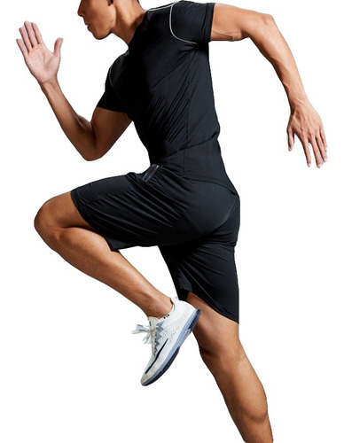 Playera Casual Manga Corta Sencillez Elástica Correr 2pz