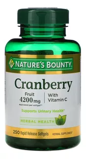 Natures Bounty Cranberry 4200mg + Vit C, 250 Softgels (usa)