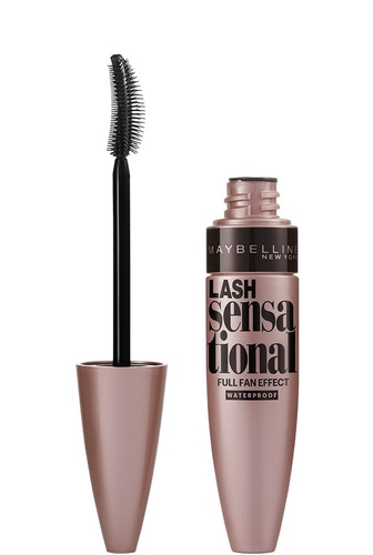 Máscara De Pestañas Lash Sentational Waterproof Maybelline Color Black