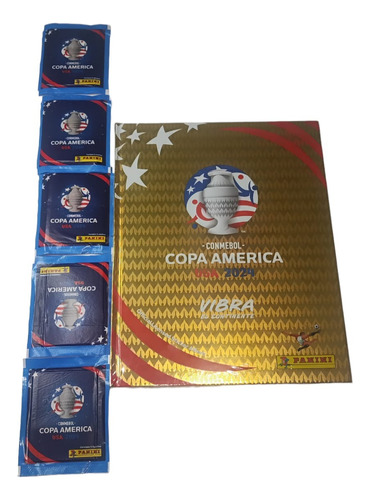 Album Dorado Copa America 2024 + 5 Sobres