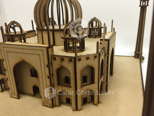 Imagen 4 de 7 de Taj Mahal Rompecabeza Puzzle 3d Maqueta Para Armar Mdf Fibro