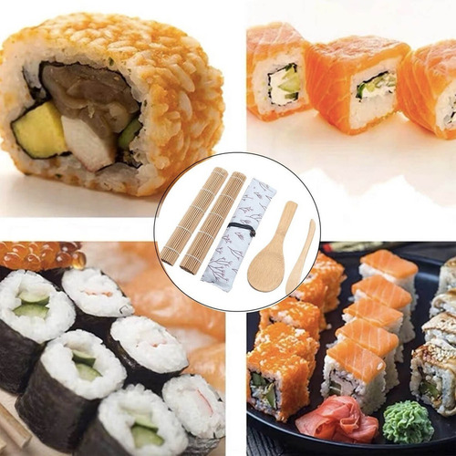 Hacer Sushi Maker Tapete Makisu Cortina Palillos Japoneses