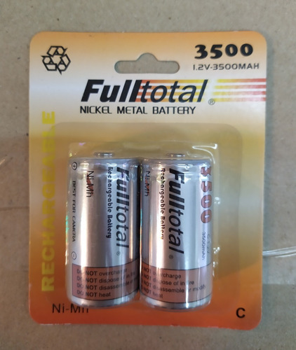 Blister X2 Pilas Recargables Tipo C 3500mah Full Total