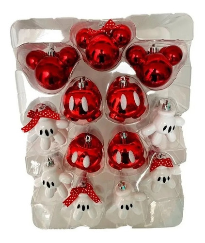 Imagen 4 de 4 de Esferas Mickey Mouse Minnie 30 Piezas Disney