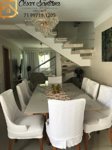Imagem 9 de 30 de Casa 4 Suítes Em Condomínio Fechado, Buraquinho - Lauro De Freitas - Ca01136 - 70448689