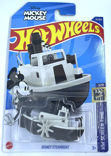 Hot Wheels Disney Steamboat Mickey Mouse Hw Screen 9/10 Bote