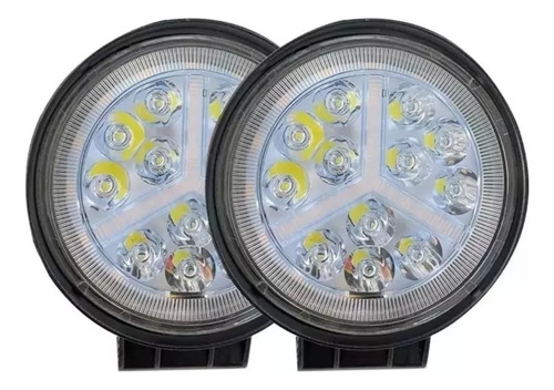 Pack X2 Luces Foco Neblinero Led 54w Bicolor Auto Moto 