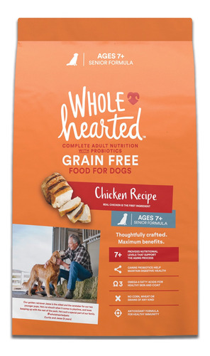 Alimento Natural Wholehearted Perro Senior Pollo 2kg