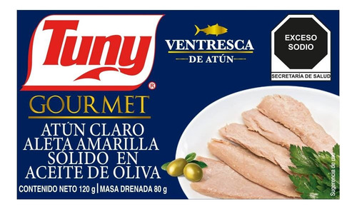 Atún Tuny Gourmet Sólido En Aceite De Oliva 120 G