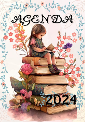 Agenda 2024niña Libros Vintage Mod6 Para Imprimir