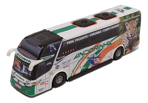Miniatura Ônibus Auto Viação Andorinha G7 Luxo Premium 25cm