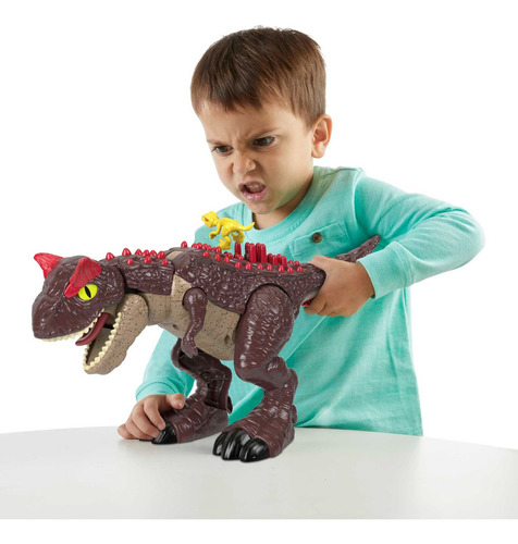Imaginext Jurassic World Dinosaurio Carnotaurus Modo Defensa