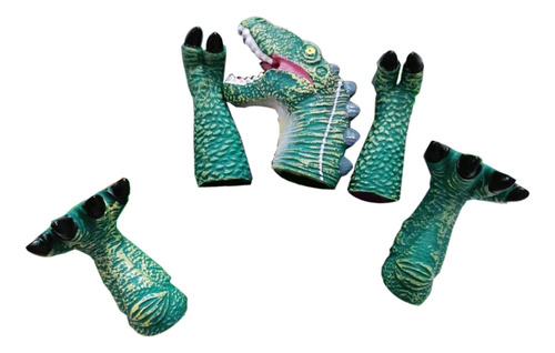 5 Uds Marionetas De Dedo Juguetes Muñecas De Velociraptor