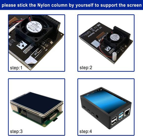 Jun-electron Para Pantalla Táctil Raspberry Pi 4 Con Estuche