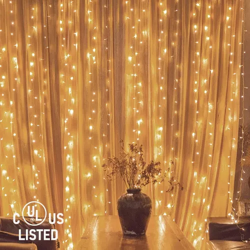 Luces De Cuerda De Cortina Led De Twinkle Star 300, 8 Modos
