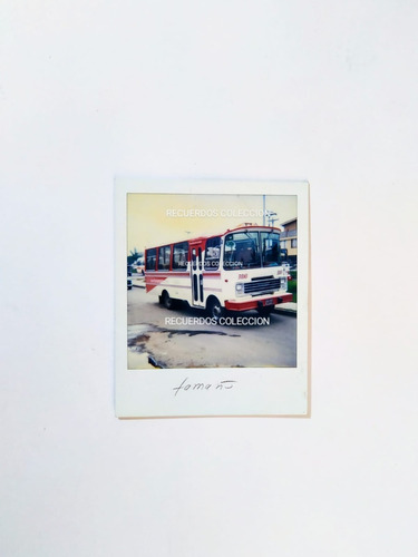 Foto Antigua Original Polaroid, Transporte Publico Buseta